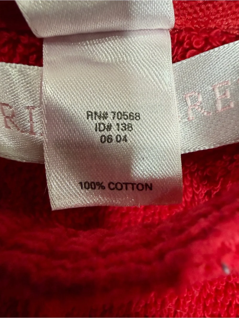 Victoria's Secret Red Plush Shawl Collar Bathrobe